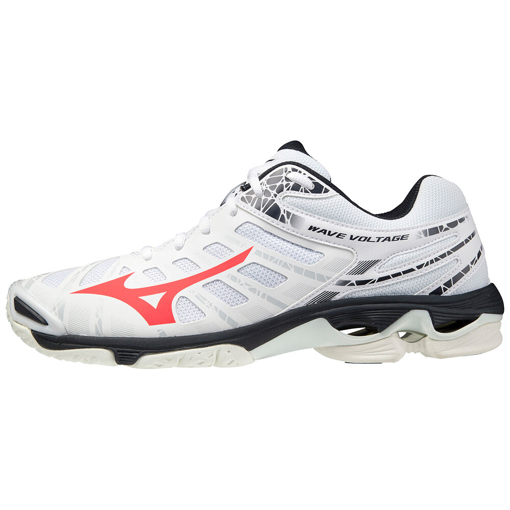 Sapatilhas Voleibol Mizuno Wave Voltage - Homem - Branco/Vermelhas - FWIUE4832